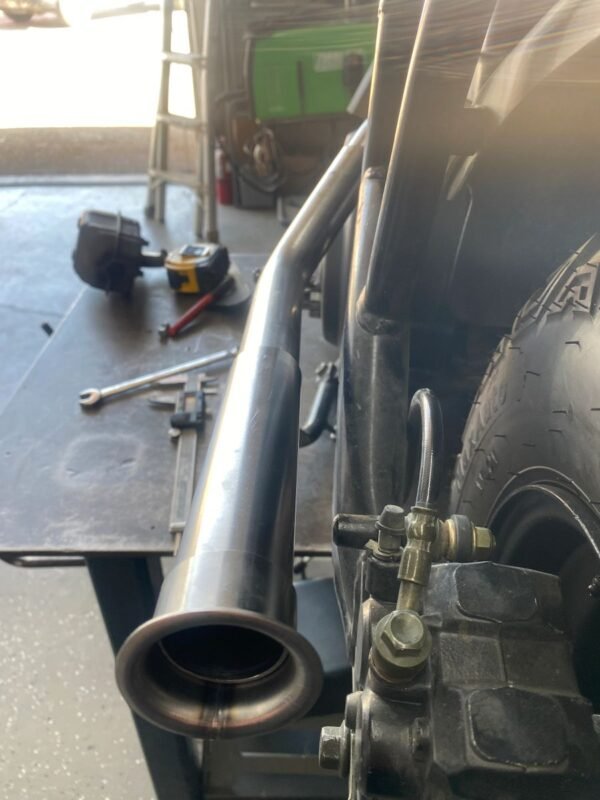Mega Moto 212 left low side exit with brace (no trumpet)