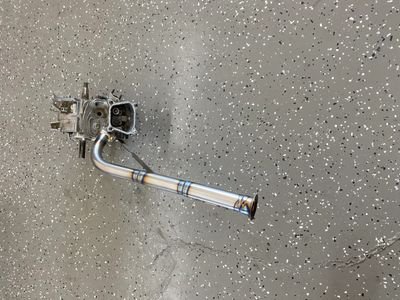 Super high flow 3 stage header. (side exit) with universal brace.